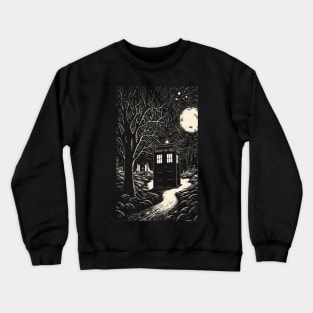 The Night Tardis - Linoart Crewneck Sweatshirt